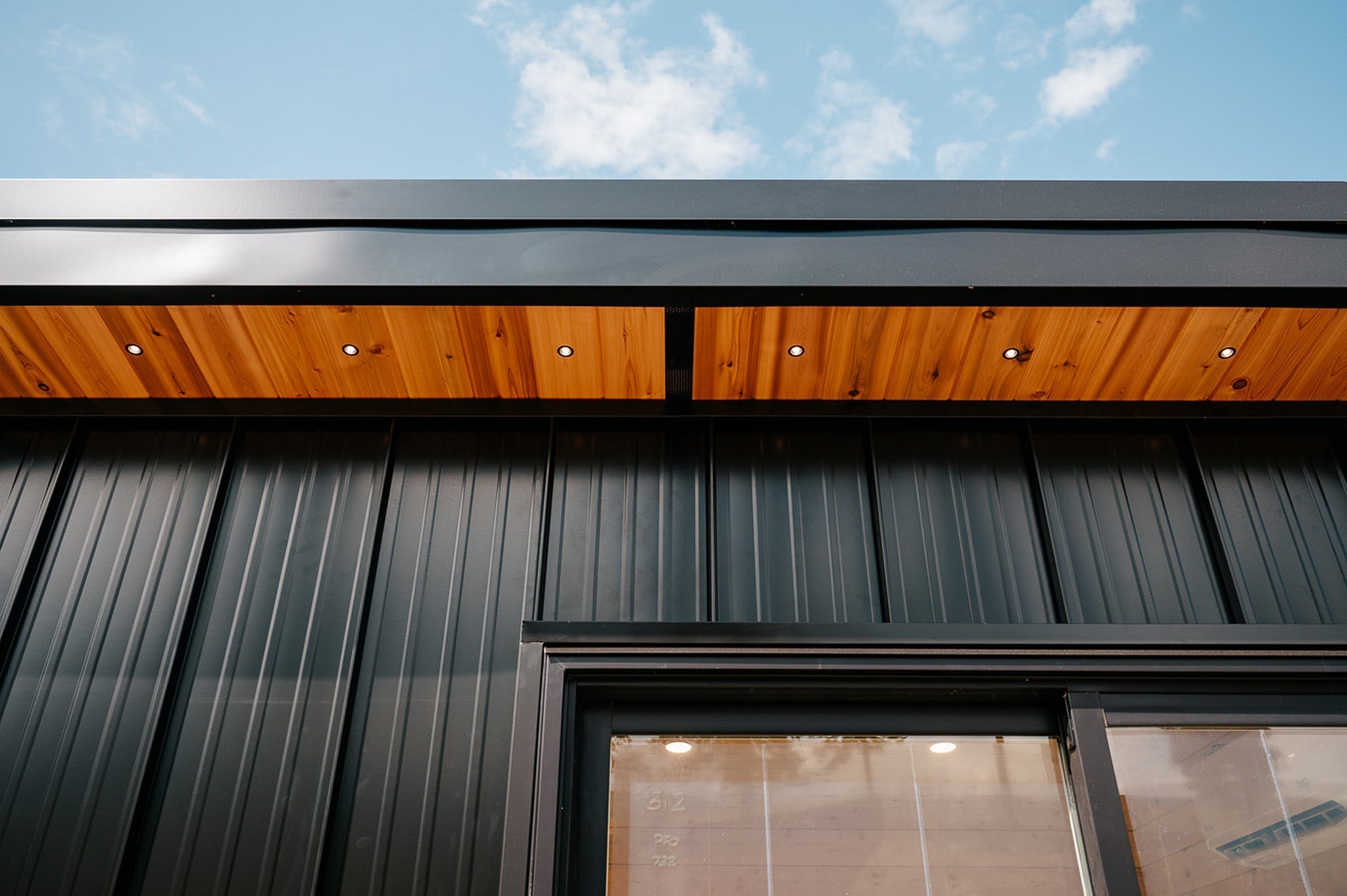 Edmonton – Modern Backyard Office Bunkie Crane Install