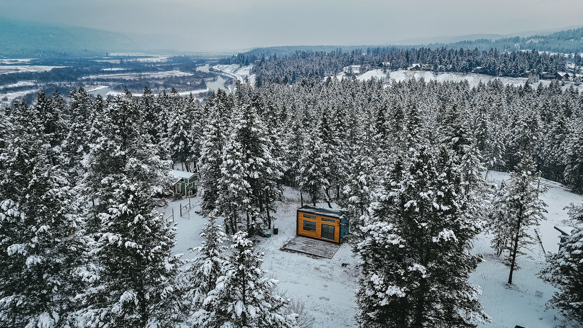 Edgewater - Modern Cabin Winter Install to Replace RV Pad